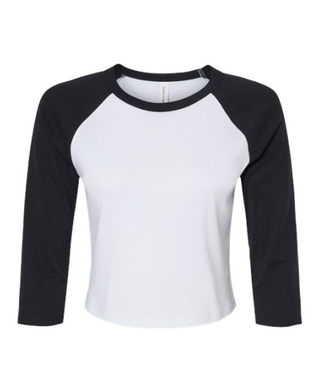 1200 Women's Micro Rib 34 Raglan Sleeve Baby Tee