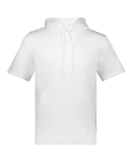6871 Fleece Short Sleeve Hooded Pullover
