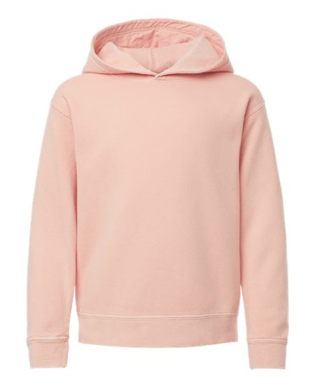 1467Y Garment-Dyed Youth Lightweight Fleece Hooded Sweatshirt