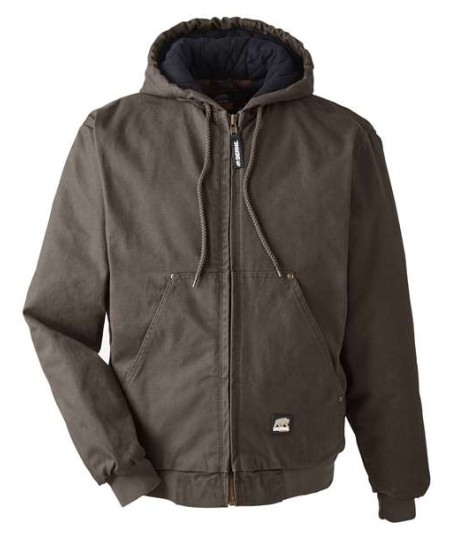 HJ375 Men's Heartland Washed Cotton Duck Hooded Jacket