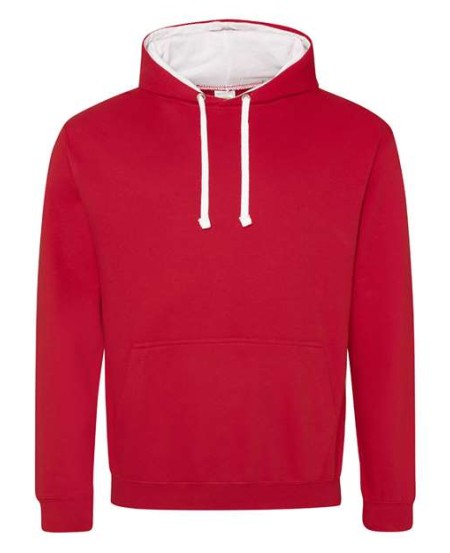 JHA003 Midweight Varsity Contrast Hooded Sweatshirt
