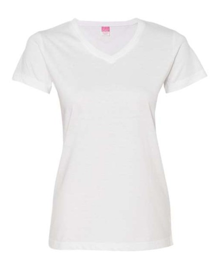 3507 Women's Fine Jersey V-Neck Tee