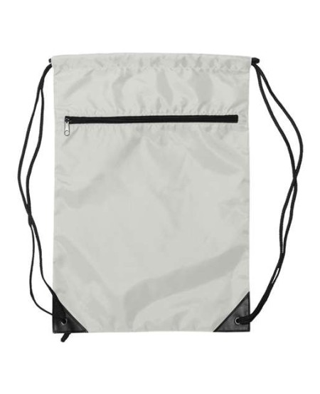 8888 Zippered Drawstring Backpack