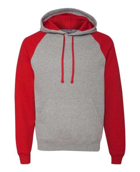 96CR Nublend Colorblocked Raglan Hooded Sweatshirt