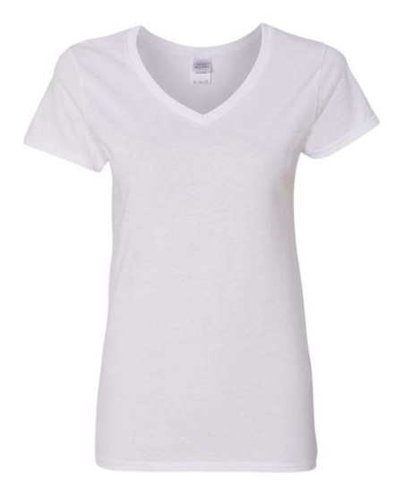5V00L Heavy Cotton Womens V-Neck T-Shirt