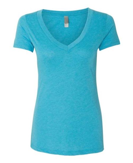 6740 Womens Triblend Deep V-Neck T-Shirt