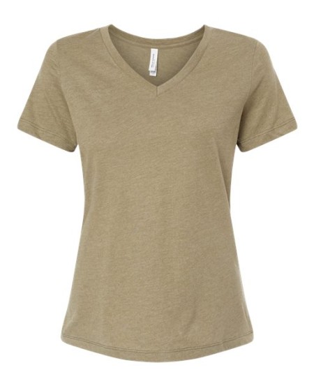 6405CVC Women's Relaxed Heather CVC V-Neck Tee