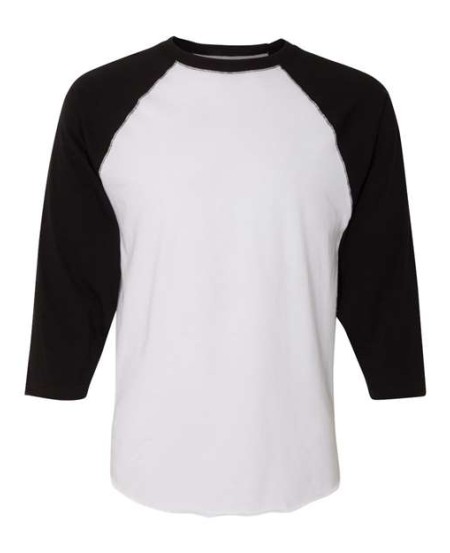 6930 Baseball Fine Jersey Three-Quarter Sleeve Tee