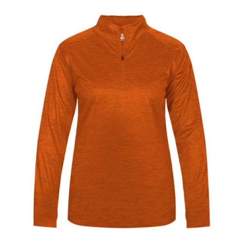 4173 Womens Tonal Blend Quarter-Zip Pullover