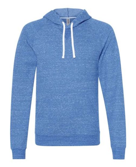 90MR Snow Heather French Terry Raglan Hooded Sweatshirt