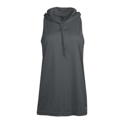 4111 Women's B-Core Racerback Hooded Tank Top