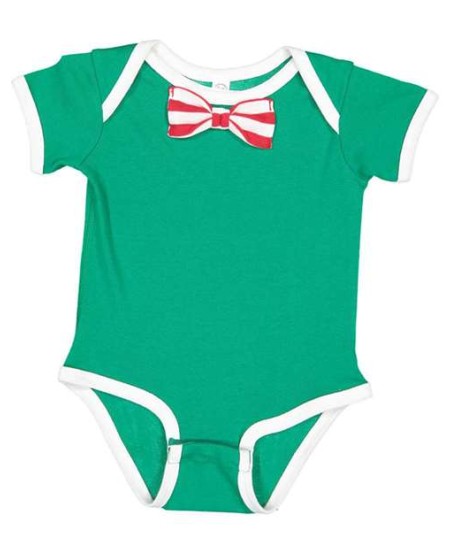 4407 Baby Rib Infant Bow Tie Bodysuit