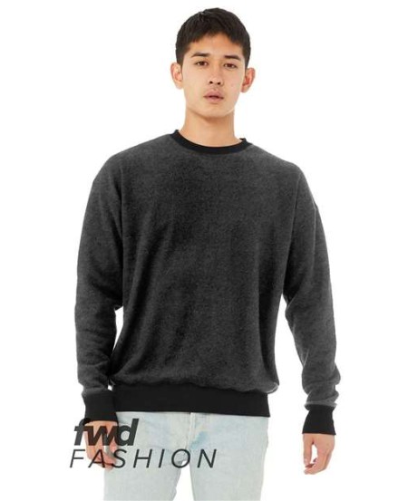 3345 FWD Fashion Sueded Drop Shoulder Sweatshirt