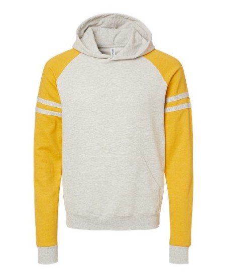 97CR Nublend Varsity Colorblocked Raglan Hooded Sweatshirt