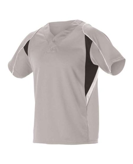 529Y Youth Two Button Henley Baseball Jersey