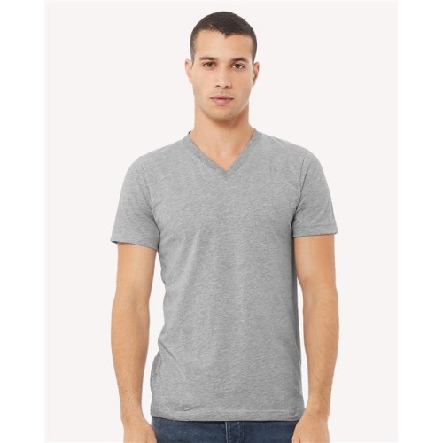 3005CVC Heather CVC V-Neck Tee