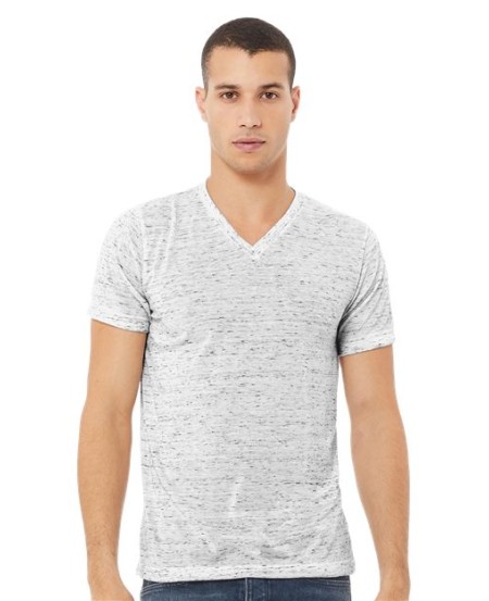 3655 Textured Jersey V-Neck Tee