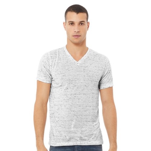 3655 Textured Jersey V-Neck Tee