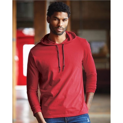987 Softstyle Lightweight Hooded Long Sleeve T-Shirt