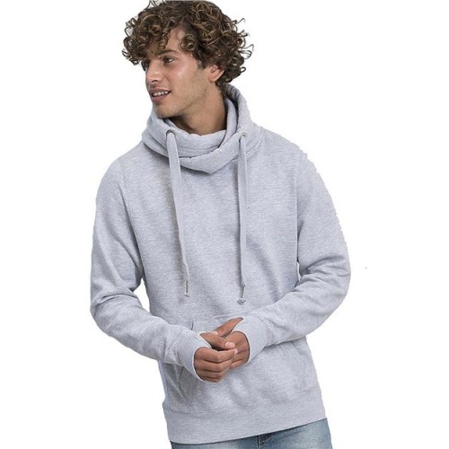 JHA021 Cross Neck Hooded Sweatshirt