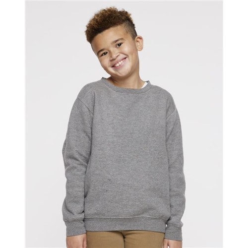 2225 Youth Elevated Fleece Crewneck Sweatshirt