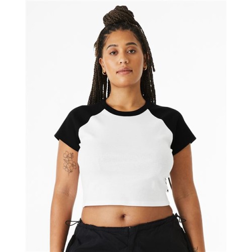 1201 Women's Micro Rib Raglan Baby Tee