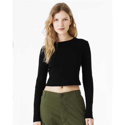 1501 Women's Micro Rib Long Sleeve Baby Tee