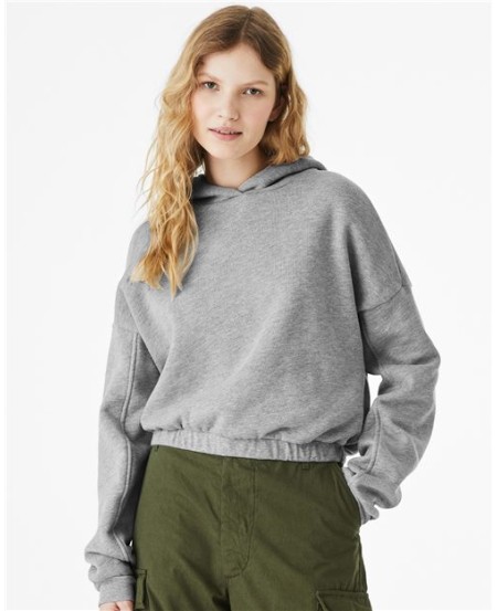 7506 FWD Fashion Women's Sponge Fleece Cinched Bottom Hoodie