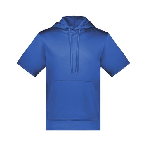 6871 Fleece Short Sleeve Hooded Pullover