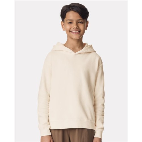 1467Y Garment-Dyed Youth Lightweight Fleece Hooded Sweatshirt
