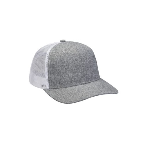 PV102 Heather WovenSoft Mesh Trucker Style Cap
