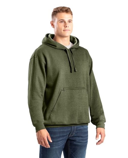 SP418 Men's Heritage Zippered Pocket Hooded Pullover Sweatshirt