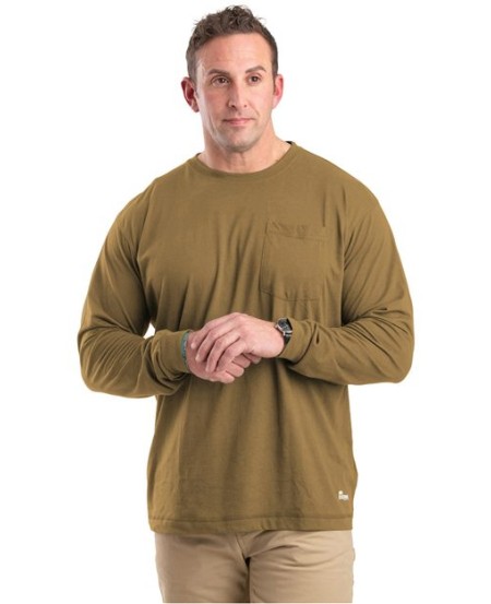 BSM39 Unisex Performance Long Sleeve Pocket T-Shirt