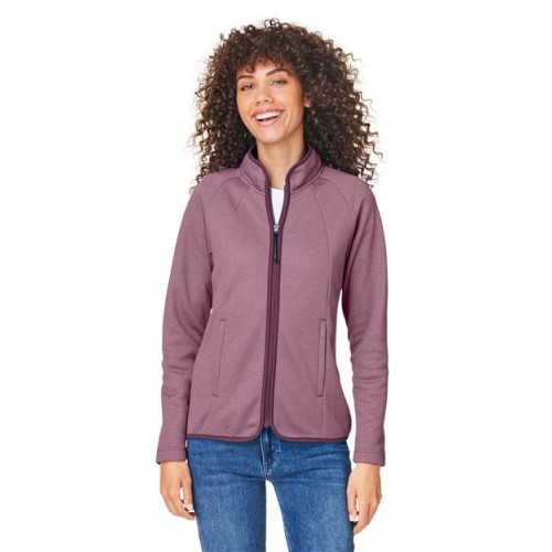 CE72W Women's Venture Heathered Stripe Full-Zip