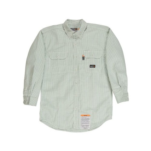 FRSH21 Men's Flame-Resistant Down Plaid Work Shirt