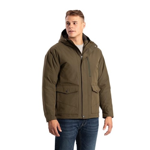 HJ67 Men's Highland Quilt-Lined Micro-Duck Hooded Jacket