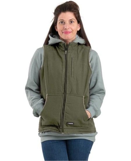 WV15 Women's Sherpa-Lined Softstone Duck Vest