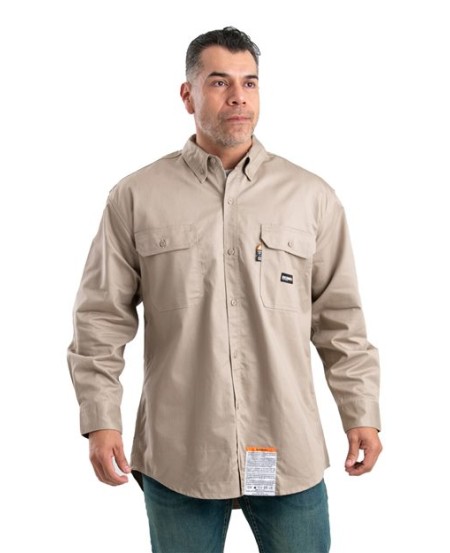 FRSH10T Men's Tall Flame-Resistant Button Down Work Shirt