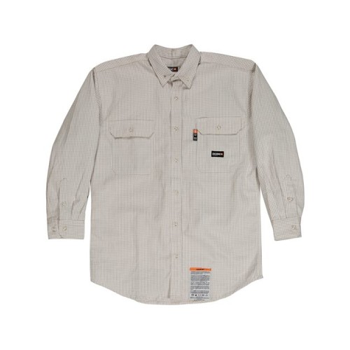 FRSH21T Men's Tall Flame-Resistant Down Plaid Work Shirt