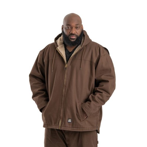 HJ626 Men's Heartland Washed Duck Hooded Work Coat
