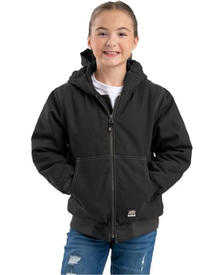 BHJ61 Youth Highland Softstone Duck Hooded Jacket