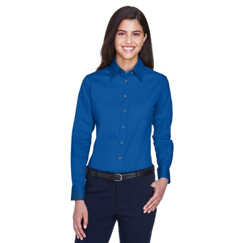 M500W Women's Easy Blend Long Sleeve Twill Dress Shirt with Stain-Release M500W Women's Easy Blend Long Sleeve Twill Dress Shirt with Stain-Release