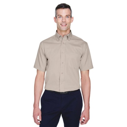 M500S Men's Easy Blend Twill Dress Shirt with Stain-Release