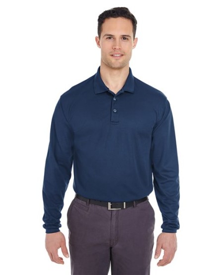 8210LS Men's Cool  Dry Long Sleeve Mesh Piqué Polo