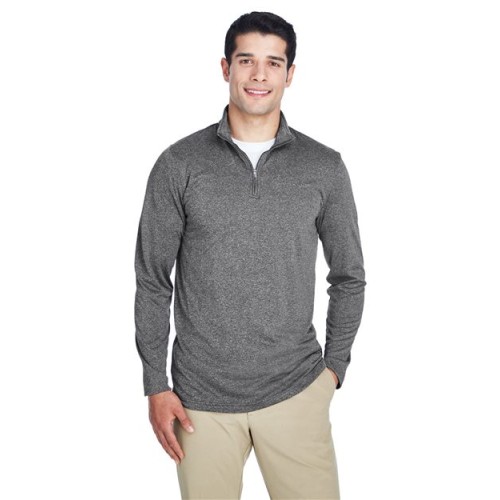 8618 Men's Cool  Dry Heathered Performance Quarter-Zip