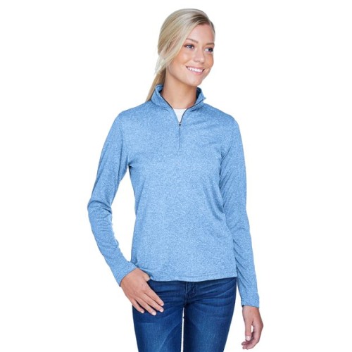 8618W Women's Cool  Dry Heathered Performance Quarter-Zip