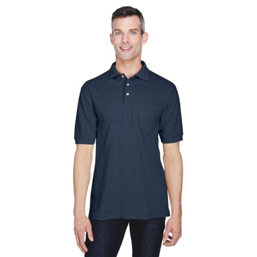 M265P Men's Easy Blend Polo with Pocket