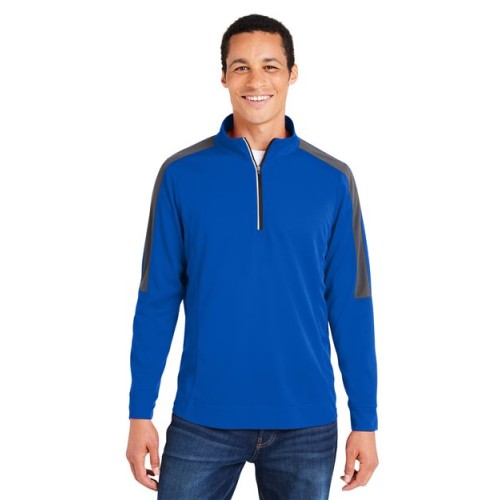 CE404 Men's Market Snag Protect Mesh Colorblock Quarter-Zip Pullover