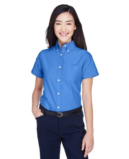 8973 Women's Classic Wrinkle-Resistant Short-Sleeve Oxford
