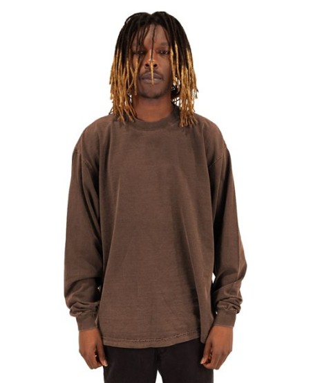 SHGDLS Men's Garment-Dyed Long Sleeve T-Shirt